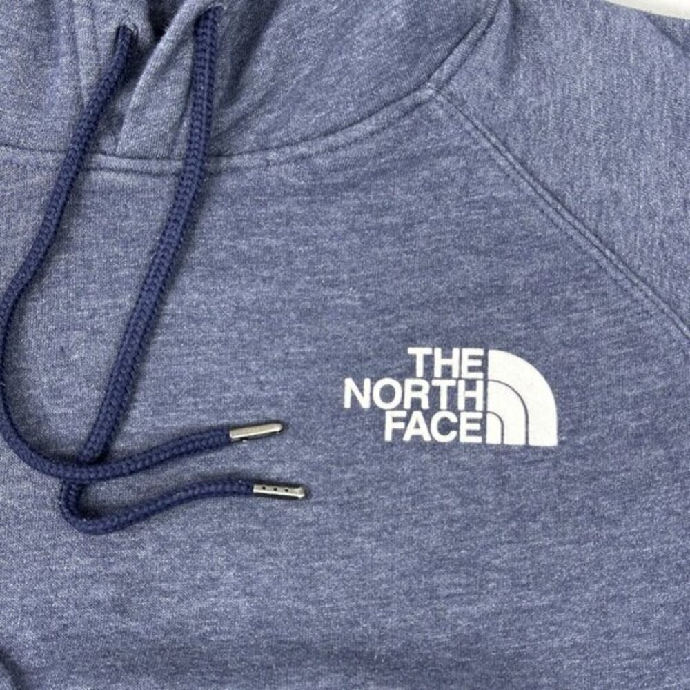 The North Face Womens Blue Heather Graphic Pullover Hoodie Sweatshirt Medium - Picture 10 of 16